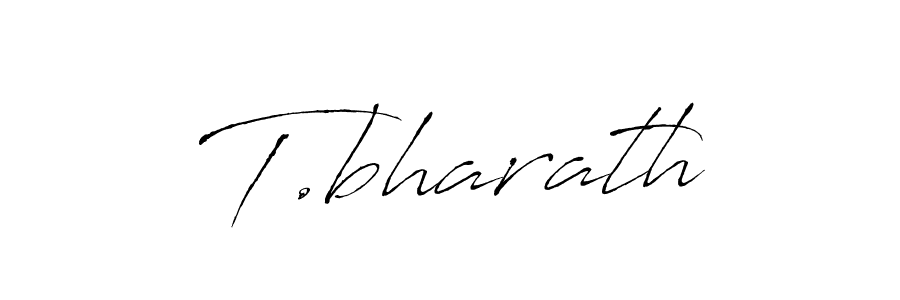 Design your own signature with our free online signature maker. With this signature software, you can create a handwritten (Antro_Vectra) signature for name T.bharath. T.bharath signature style 6 images and pictures png