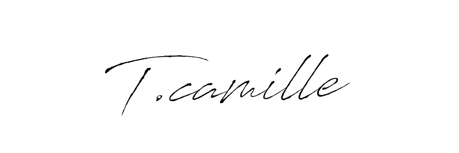 Create a beautiful signature design for name T.camille. With this signature (Antro_Vectra) fonts, you can make a handwritten signature for free. T.camille signature style 6 images and pictures png