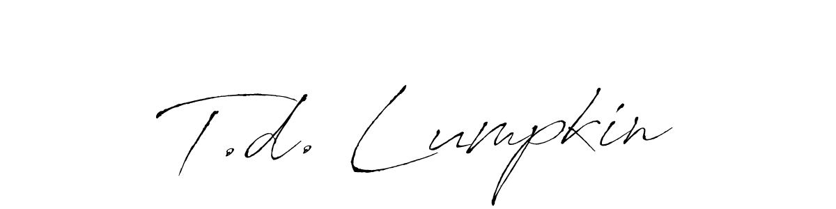 Make a beautiful signature design for name T.d. Lumpkin. Use this online signature maker to create a handwritten signature for free. T.d. Lumpkin signature style 6 images and pictures png