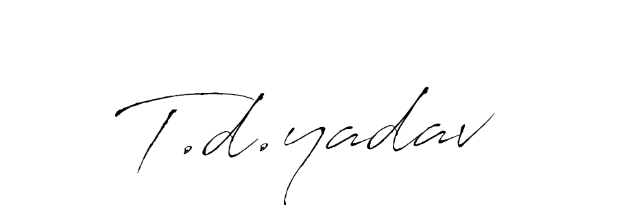 You can use this online signature creator to create a handwritten signature for the name T.d.yadav. This is the best online autograph maker. T.d.yadav signature style 6 images and pictures png