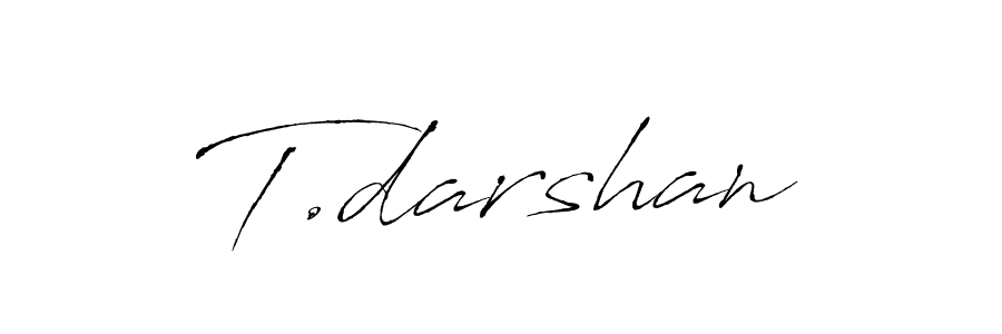 Make a beautiful signature design for name T.darshan. With this signature (Antro_Vectra) style, you can create a handwritten signature for free. T.darshan signature style 6 images and pictures png