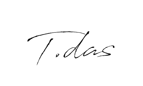 T.das stylish signature style. Best Handwritten Sign (Antro_Vectra) for my name. Handwritten Signature Collection Ideas for my name T.das. T.das signature style 6 images and pictures png