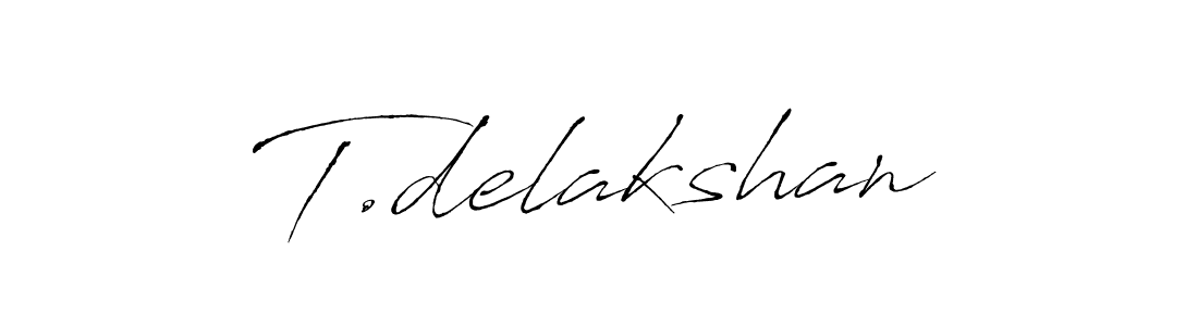 You should practise on your own different ways (Antro_Vectra) to write your name (T.delakshan) in signature. don't let someone else do it for you. T.delakshan signature style 6 images and pictures png