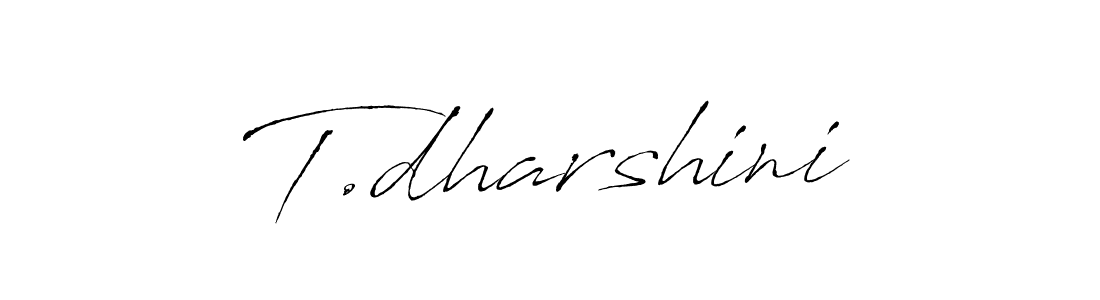 Use a signature maker to create a handwritten signature online. With this signature software, you can design (Antro_Vectra) your own signature for name T.dharshini. T.dharshini signature style 6 images and pictures png