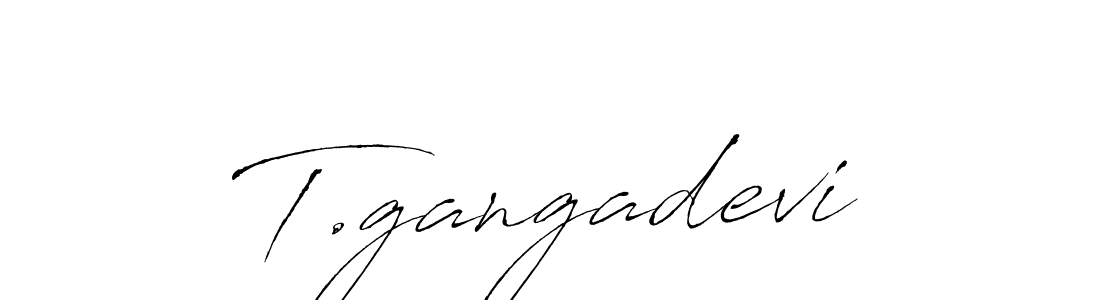 Make a beautiful signature design for name T.gangadevi. With this signature (Antro_Vectra) style, you can create a handwritten signature for free. T.gangadevi signature style 6 images and pictures png