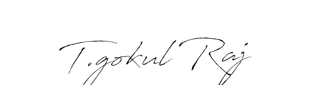 How to make T.gokul Raj signature? Antro_Vectra is a professional autograph style. Create handwritten signature for T.gokul Raj name. T.gokul Raj signature style 6 images and pictures png
