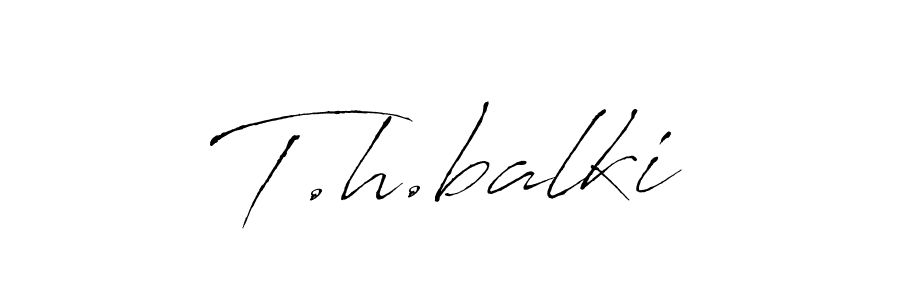 Also You can easily find your signature by using the search form. We will create T.h.balki name handwritten signature images for you free of cost using Antro_Vectra sign style. T.h.balki signature style 6 images and pictures png