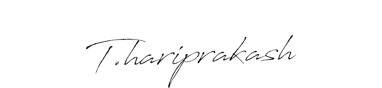 Antro_Vectra is a professional signature style that is perfect for those who want to add a touch of class to their signature. It is also a great choice for those who want to make their signature more unique. Get T.hariprakash name to fancy signature for free. T.hariprakash signature style 6 images and pictures png