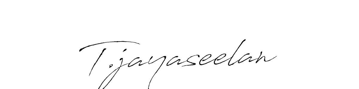 Create a beautiful signature design for name T.jayaseelan. With this signature (Antro_Vectra) fonts, you can make a handwritten signature for free. T.jayaseelan signature style 6 images and pictures png