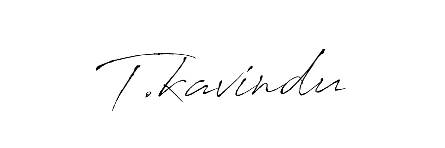 Design your own signature with our free online signature maker. With this signature software, you can create a handwritten (Antro_Vectra) signature for name T.kavindu. T.kavindu signature style 6 images and pictures png