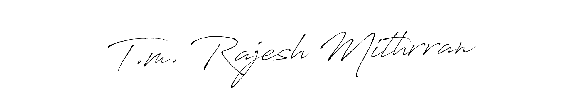 This is the best signature style for the T.m. Rajesh Mithrran name. Also you like these signature font (Antro_Vectra). Mix name signature. T.m. Rajesh Mithrran signature style 6 images and pictures png