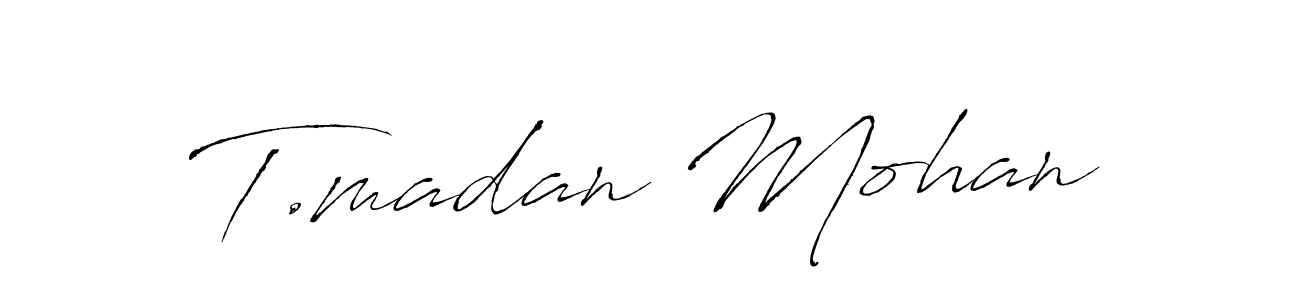 Create a beautiful signature design for name T.madan Mohan. With this signature (Antro_Vectra) fonts, you can make a handwritten signature for free. T.madan Mohan signature style 6 images and pictures png