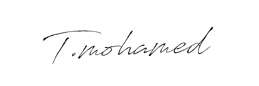 How to make T.mohamed name signature. Use Antro_Vectra style for creating short signs online. This is the latest handwritten sign. T.mohamed signature style 6 images and pictures png