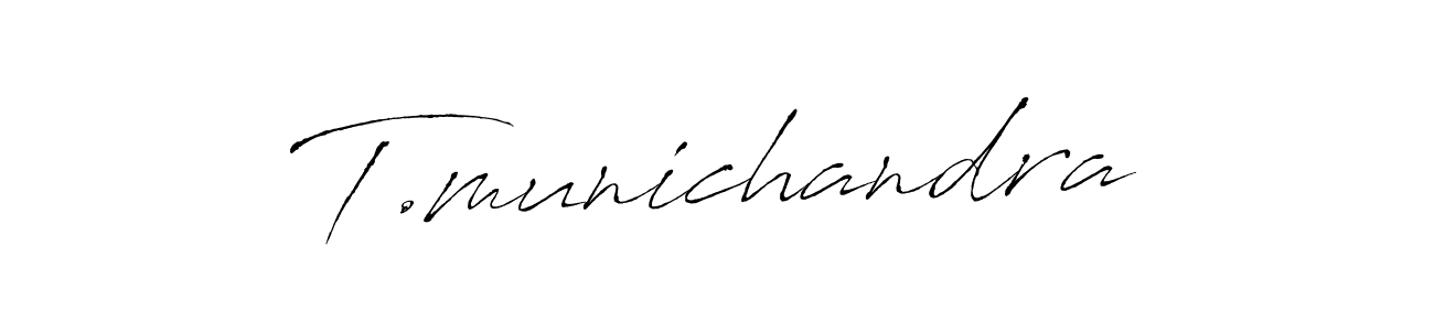 T.munichandra stylish signature style. Best Handwritten Sign (Antro_Vectra) for my name. Handwritten Signature Collection Ideas for my name T.munichandra. T.munichandra signature style 6 images and pictures png