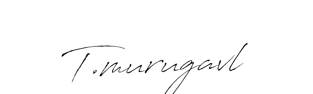 Make a beautiful signature design for name T.murugavl. With this signature (Antro_Vectra) style, you can create a handwritten signature for free. T.murugavl signature style 6 images and pictures png