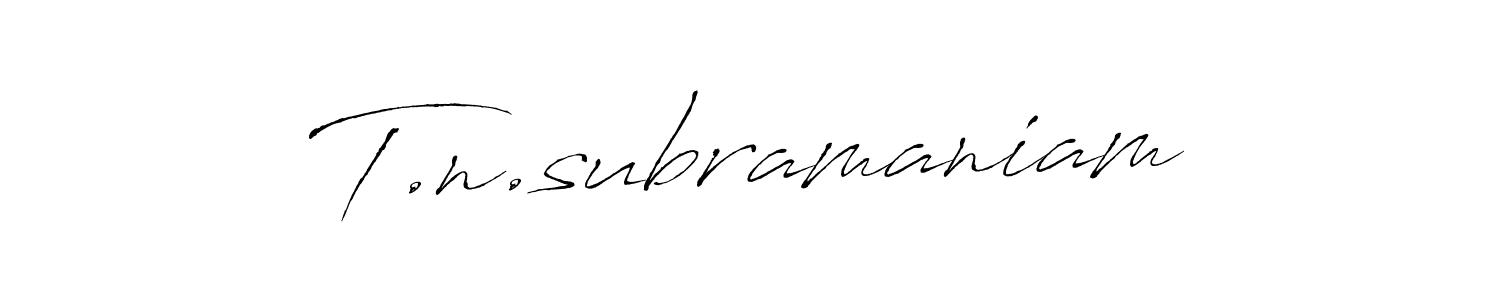 How to make T.n.subramaniam name signature. Use Antro_Vectra style for creating short signs online. This is the latest handwritten sign. T.n.subramaniam signature style 6 images and pictures png