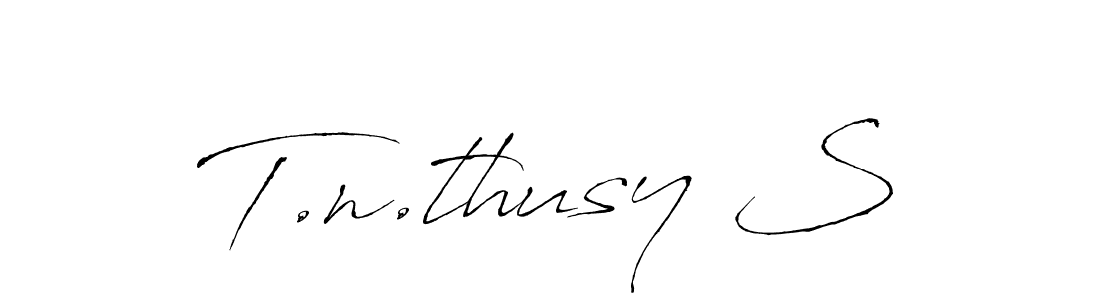 You should practise on your own different ways (Antro_Vectra) to write your name (T.n.thusy S) in signature. don't let someone else do it for you. T.n.thusy S signature style 6 images and pictures png