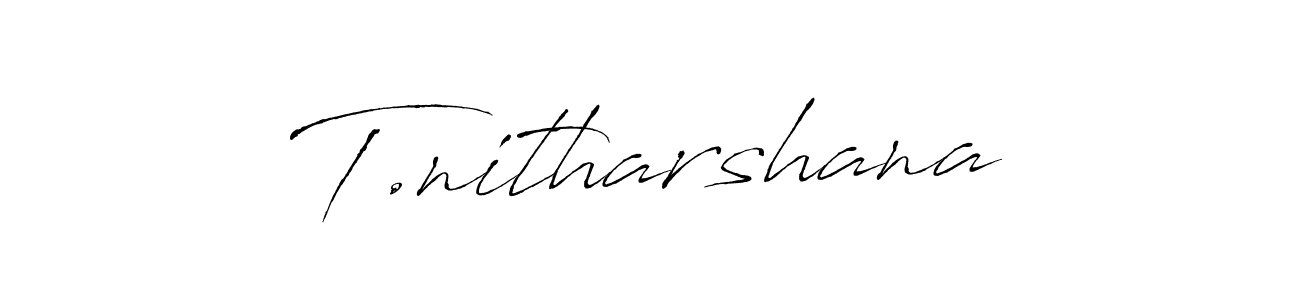 Antro_Vectra is a professional signature style that is perfect for those who want to add a touch of class to their signature. It is also a great choice for those who want to make their signature more unique. Get T.nitharshana name to fancy signature for free. T.nitharshana signature style 6 images and pictures png