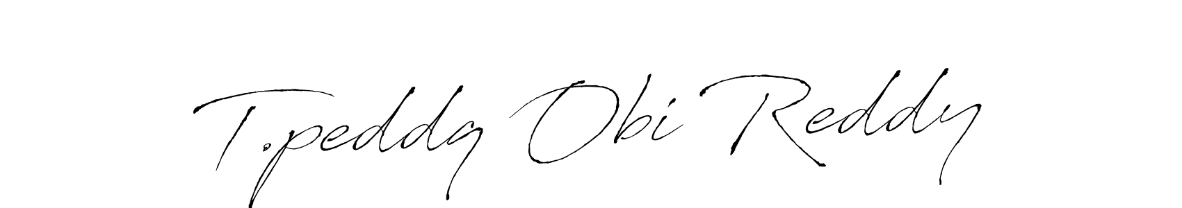 The best way (Antro_Vectra) to make a short signature is to pick only two or three words in your name. The name T.peddq Obi Reddy include a total of six letters. For converting this name. T.peddq Obi Reddy signature style 6 images and pictures png