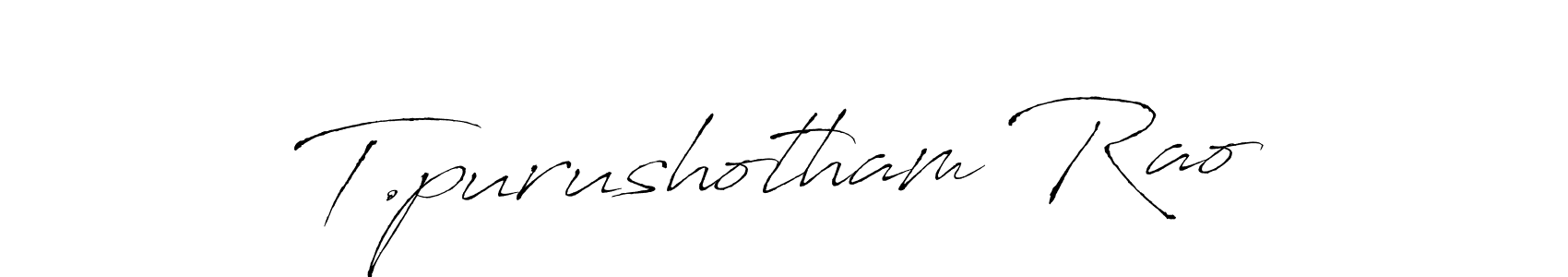 Create a beautiful signature design for name T.purushotham Rao. With this signature (Antro_Vectra) fonts, you can make a handwritten signature for free. T.purushotham Rao signature style 6 images and pictures png