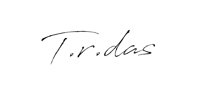 Make a beautiful signature design for name T.r.das. With this signature (Antro_Vectra) style, you can create a handwritten signature for free. T.r.das signature style 6 images and pictures png