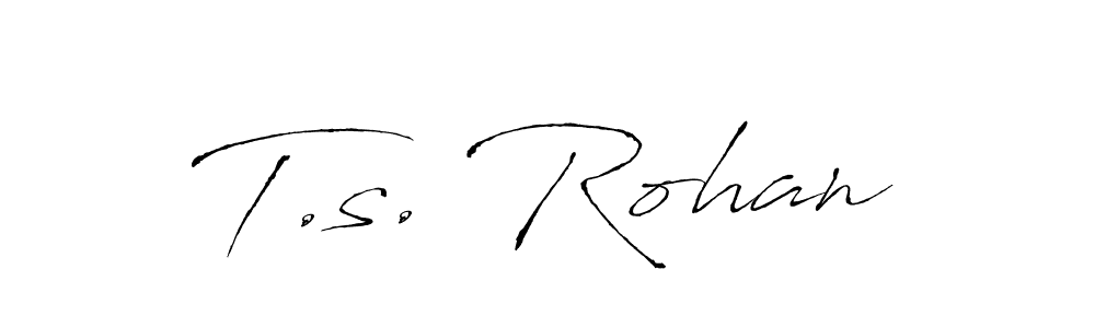 T.s. Rohan stylish signature style. Best Handwritten Sign (Antro_Vectra) for my name. Handwritten Signature Collection Ideas for my name T.s. Rohan. T.s. Rohan signature style 6 images and pictures png