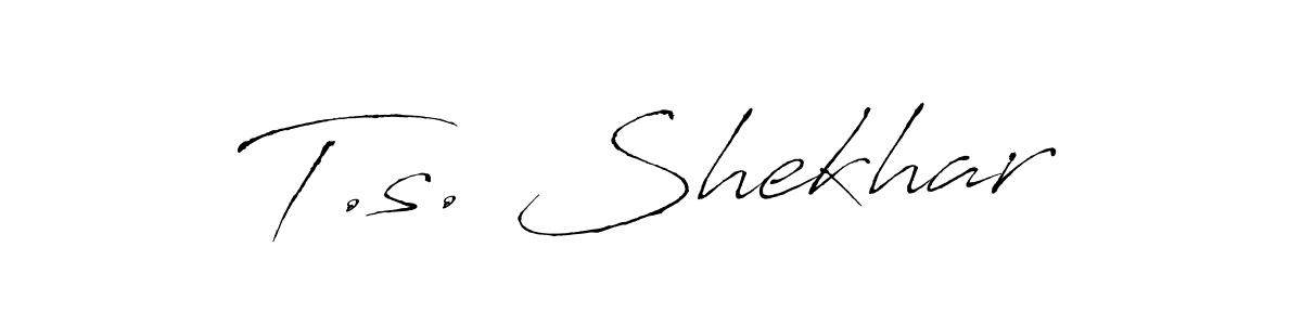 T.s. Shekhar stylish signature style. Best Handwritten Sign (Antro_Vectra) for my name. Handwritten Signature Collection Ideas for my name T.s. Shekhar. T.s. Shekhar signature style 6 images and pictures png