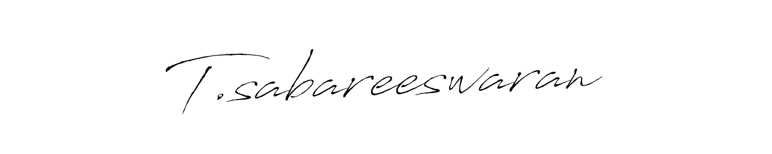 Create a beautiful signature design for name T.sabareeswaran. With this signature (Antro_Vectra) fonts, you can make a handwritten signature for free. T.sabareeswaran signature style 6 images and pictures png