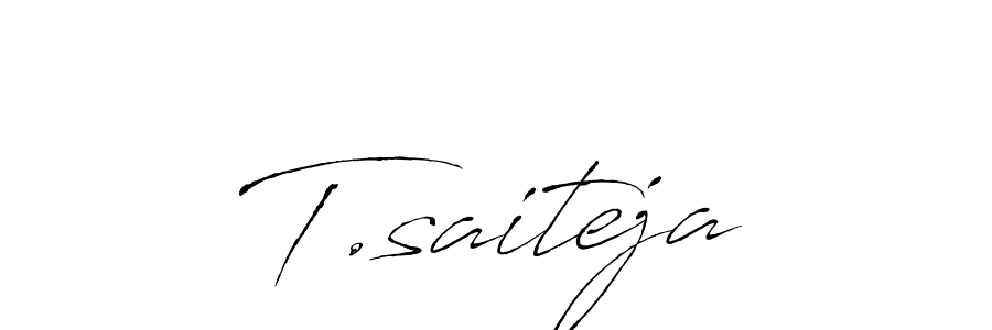 You can use this online signature creator to create a handwritten signature for the name T.saiteja. This is the best online autograph maker. T.saiteja signature style 6 images and pictures png