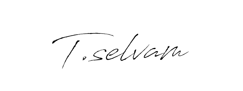 This is the best signature style for the T.selvam name. Also you like these signature font (Antro_Vectra). Mix name signature. T.selvam signature style 6 images and pictures png