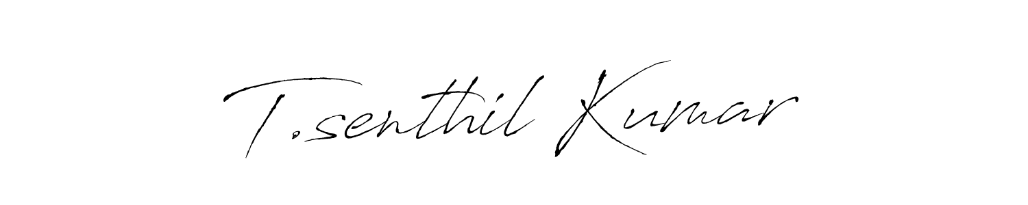 Make a beautiful signature design for name T.senthil Kumar. With this signature (Antro_Vectra) style, you can create a handwritten signature for free. T.senthil Kumar signature style 6 images and pictures png