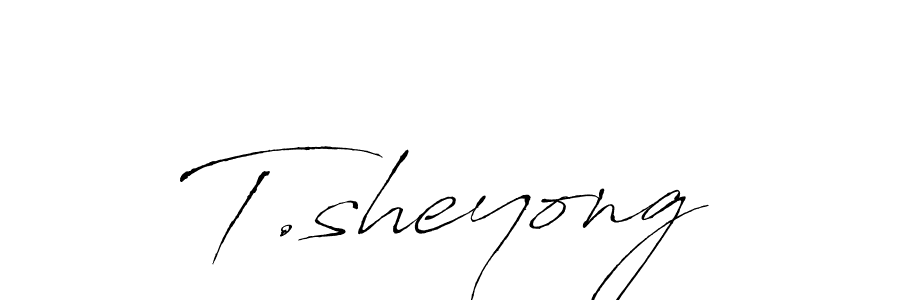 T.sheyong stylish signature style. Best Handwritten Sign (Antro_Vectra) for my name. Handwritten Signature Collection Ideas for my name T.sheyong. T.sheyong signature style 6 images and pictures png