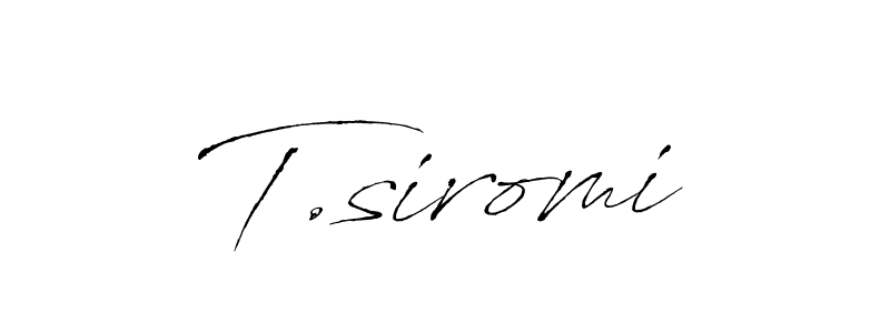 This is the best signature style for the T.siromi name. Also you like these signature font (Antro_Vectra). Mix name signature. T.siromi signature style 6 images and pictures png