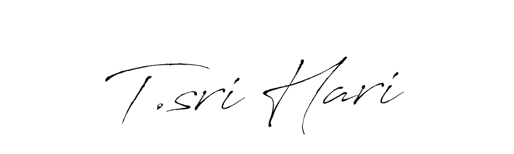 Design your own signature with our free online signature maker. With this signature software, you can create a handwritten (Antro_Vectra) signature for name T.sri Hari. T.sri Hari signature style 6 images and pictures png