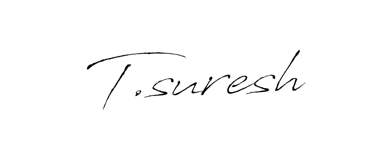 How to make T.suresh signature? Antro_Vectra is a professional autograph style. Create handwritten signature for T.suresh name. T.suresh signature style 6 images and pictures png