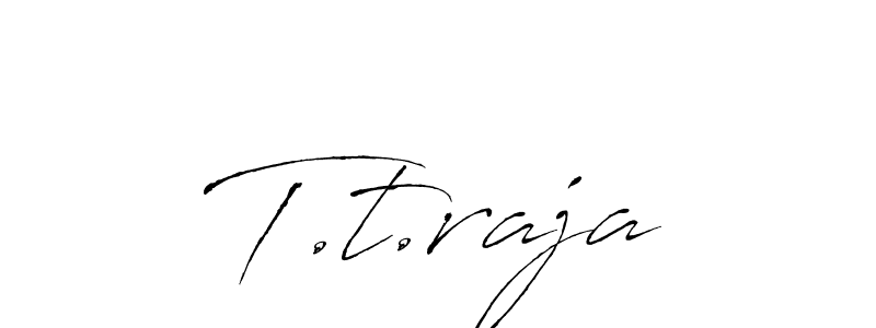 Create a beautiful signature design for name T.t.raja. With this signature (Antro_Vectra) fonts, you can make a handwritten signature for free. T.t.raja signature style 6 images and pictures png