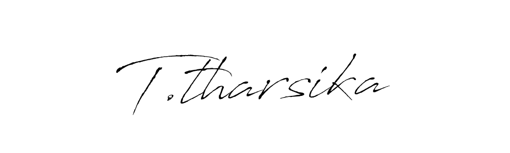 if you are searching for the best signature style for your name T.tharsika. so please give up your signature search. here we have designed multiple signature styles  using Antro_Vectra. T.tharsika signature style 6 images and pictures png