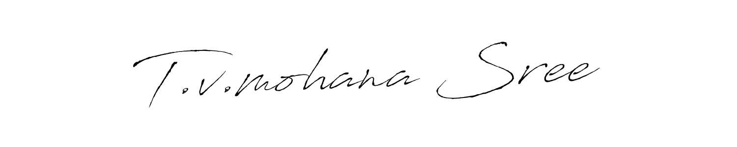 Make a beautiful signature design for name T.v.mohana Sree. With this signature (Antro_Vectra) style, you can create a handwritten signature for free. T.v.mohana Sree signature style 6 images and pictures png