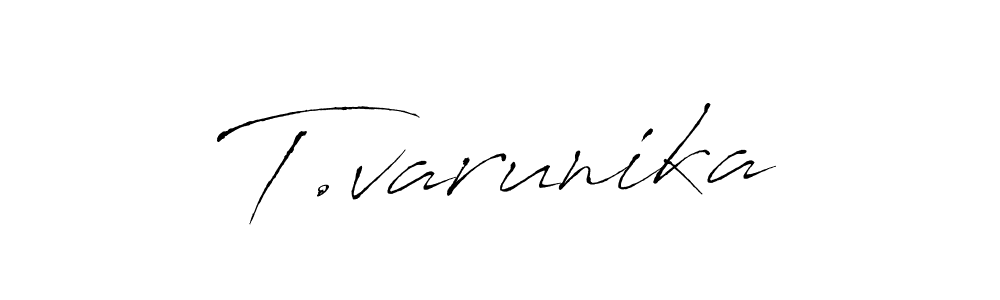 Antro_Vectra is a professional signature style that is perfect for those who want to add a touch of class to their signature. It is also a great choice for those who want to make their signature more unique. Get T.varunika name to fancy signature for free. T.varunika signature style 6 images and pictures png