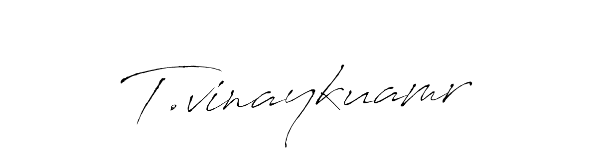 Create a beautiful signature design for name T.vinaykuamr. With this signature (Antro_Vectra) fonts, you can make a handwritten signature for free. T.vinaykuamr signature style 6 images and pictures png