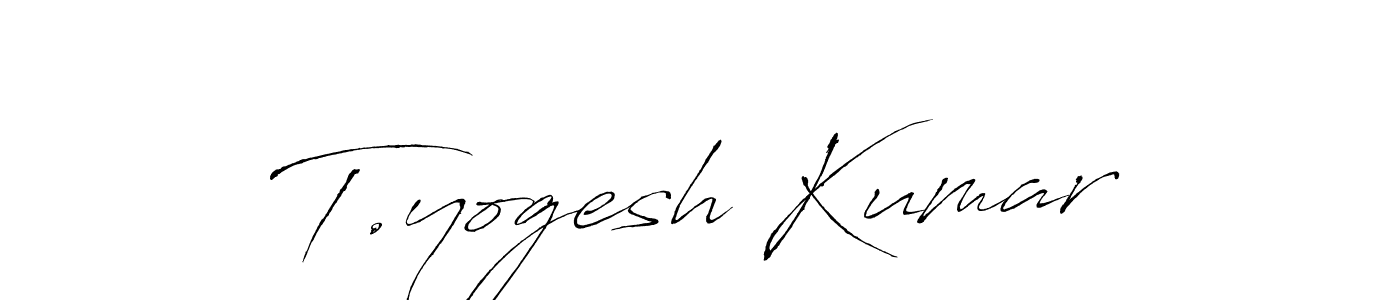 T.yogesh Kumar stylish signature style. Best Handwritten Sign (Antro_Vectra) for my name. Handwritten Signature Collection Ideas for my name T.yogesh Kumar. T.yogesh Kumar signature style 6 images and pictures png