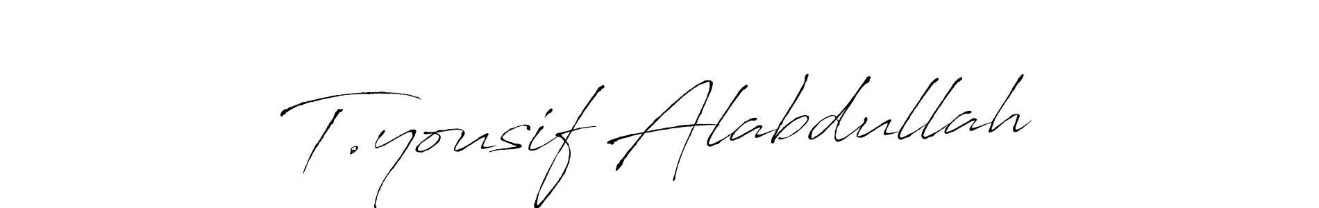 if you are searching for the best signature style for your name T.yousif Alabdullah. so please give up your signature search. here we have designed multiple signature styles  using Antro_Vectra. T.yousif Alabdullah signature style 6 images and pictures png