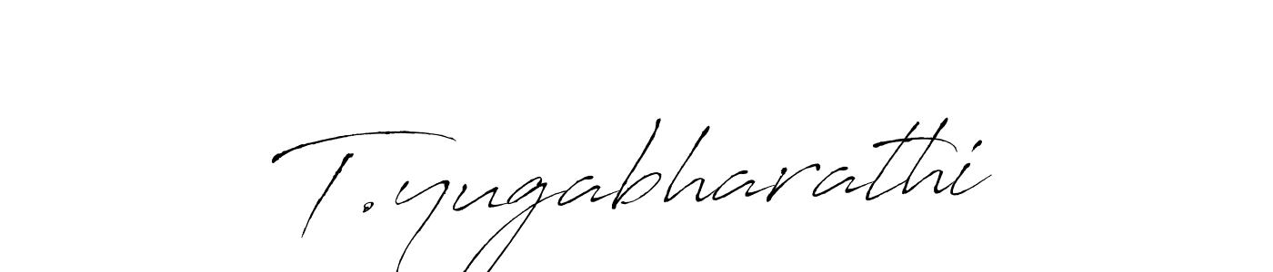 You should practise on your own different ways (Antro_Vectra) to write your name (T.yugabharathi) in signature. don't let someone else do it for you. T.yugabharathi signature style 6 images and pictures png