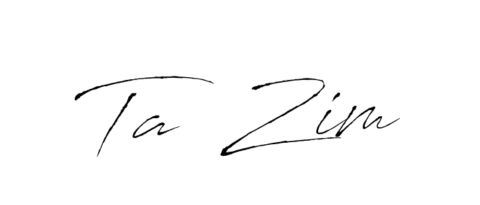 Antro_Vectra is a professional signature style that is perfect for those who want to add a touch of class to their signature. It is also a great choice for those who want to make their signature more unique. Get Ta  Zim name to fancy signature for free. Ta  Zim signature style 6 images and pictures png