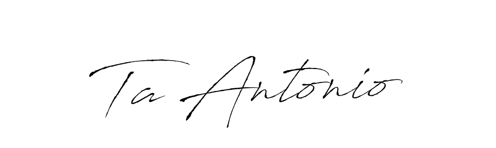 Design your own signature with our free online signature maker. With this signature software, you can create a handwritten (Antro_Vectra) signature for name Ta Antonio. Ta Antonio signature style 6 images and pictures png