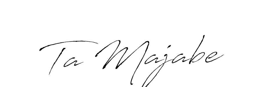 How to make Ta Majabe name signature. Use Antro_Vectra style for creating short signs online. This is the latest handwritten sign. Ta Majabe signature style 6 images and pictures png