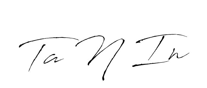 This is the best signature style for the Ta N In name. Also you like these signature font (Antro_Vectra). Mix name signature. Ta N In signature style 6 images and pictures png