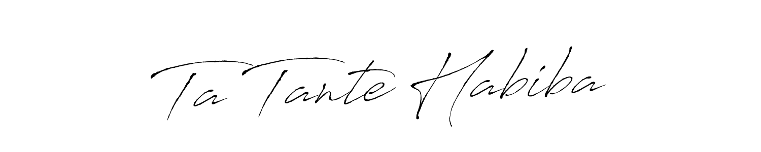 Antro_Vectra is a professional signature style that is perfect for those who want to add a touch of class to their signature. It is also a great choice for those who want to make their signature more unique. Get Ta Tante Habiba name to fancy signature for free. Ta Tante Habiba signature style 6 images and pictures png