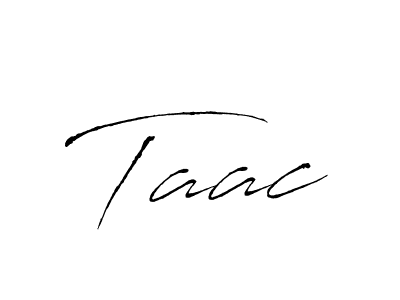 Use a signature maker to create a handwritten signature online. With this signature software, you can design (Antro_Vectra) your own signature for name Taac. Taac signature style 6 images and pictures png