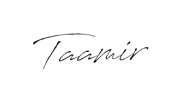 Use a signature maker to create a handwritten signature online. With this signature software, you can design (Antro_Vectra) your own signature for name Taamir. Taamir signature style 6 images and pictures png